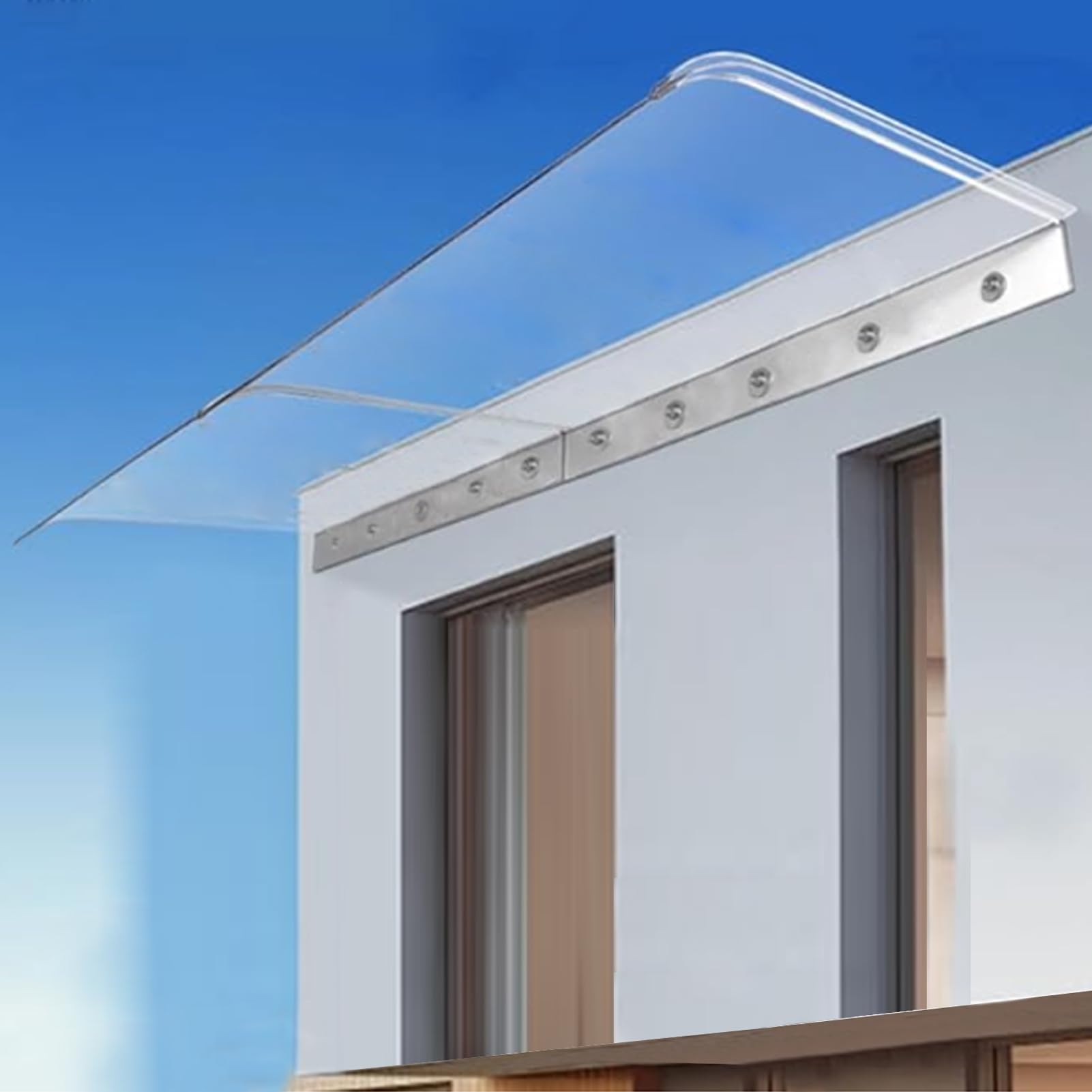 GJMSSMY Entryway Canopy Awning - Weatherproof Door Shelter for Rain & Snow, Outdoor Patio, Balcony, Garage - Durable Polycarbonate Protection for Home Entrance