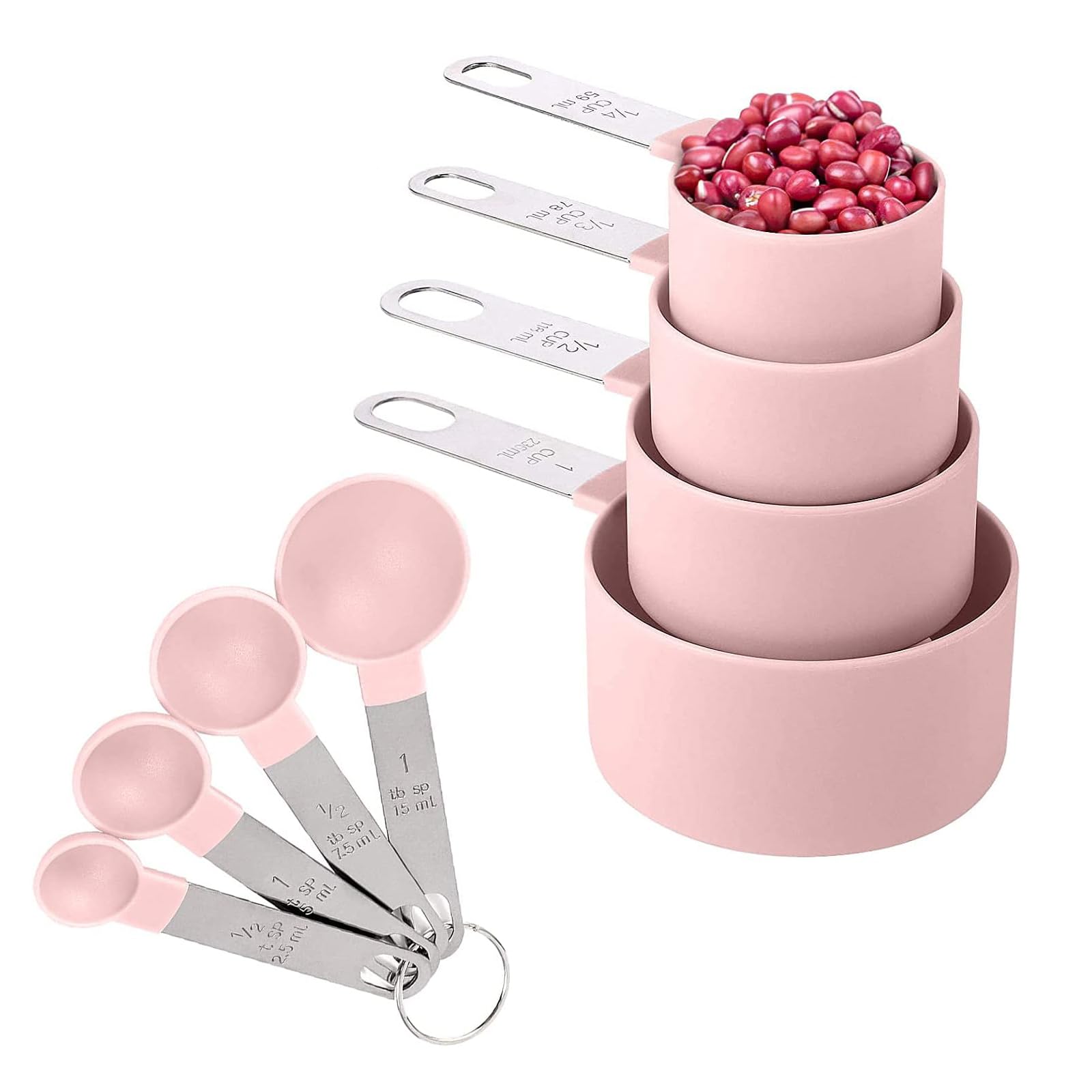 Set di misurini e misurini in acciaio inox, misurino e