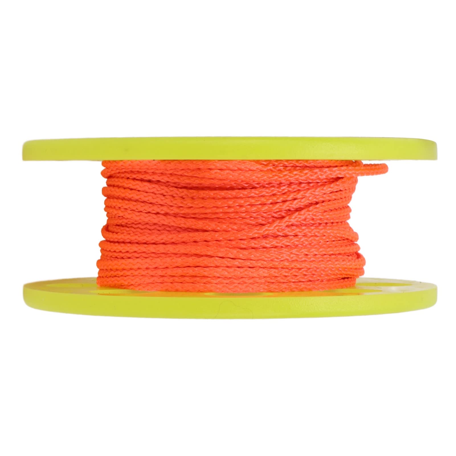 18m Dive Reel Finger Spool for Scuba Diving, Plastic Construction with Double Ended Hook, Underwater Navigation Tool, High Visibility Fluorescent Orange Line, Ergonomic Design,
