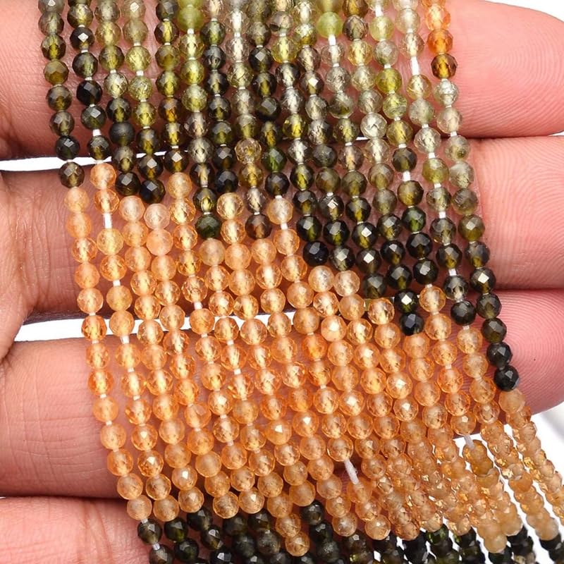 Naturalny AAA+ Multi turmalin fasetowane koraliki rondelle 3 mm - 3,5 mm, turmalin benzynowy, półszlachetny kamień szlachetny, luźne koraliki do biżuterii, sznurek 33 cm, B-1-573 (opakowanie 5 szt.)