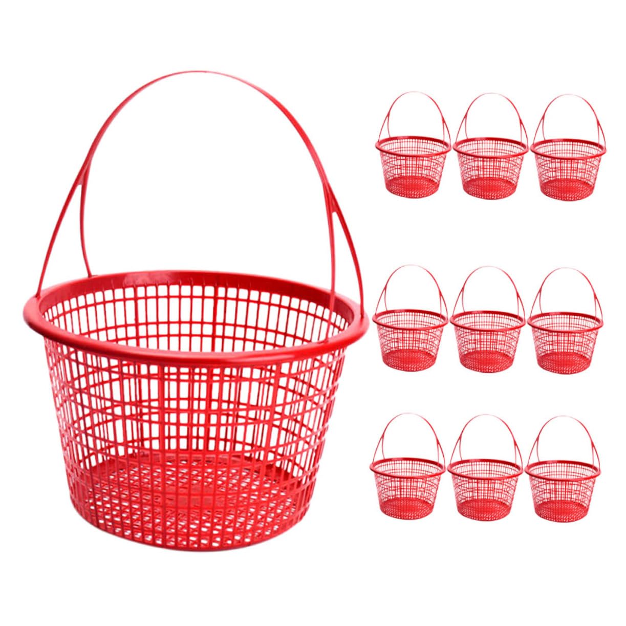 CIMAXIC Berry Baskets for Boys and Girls Red Fruit Picking Basket Handles Portable