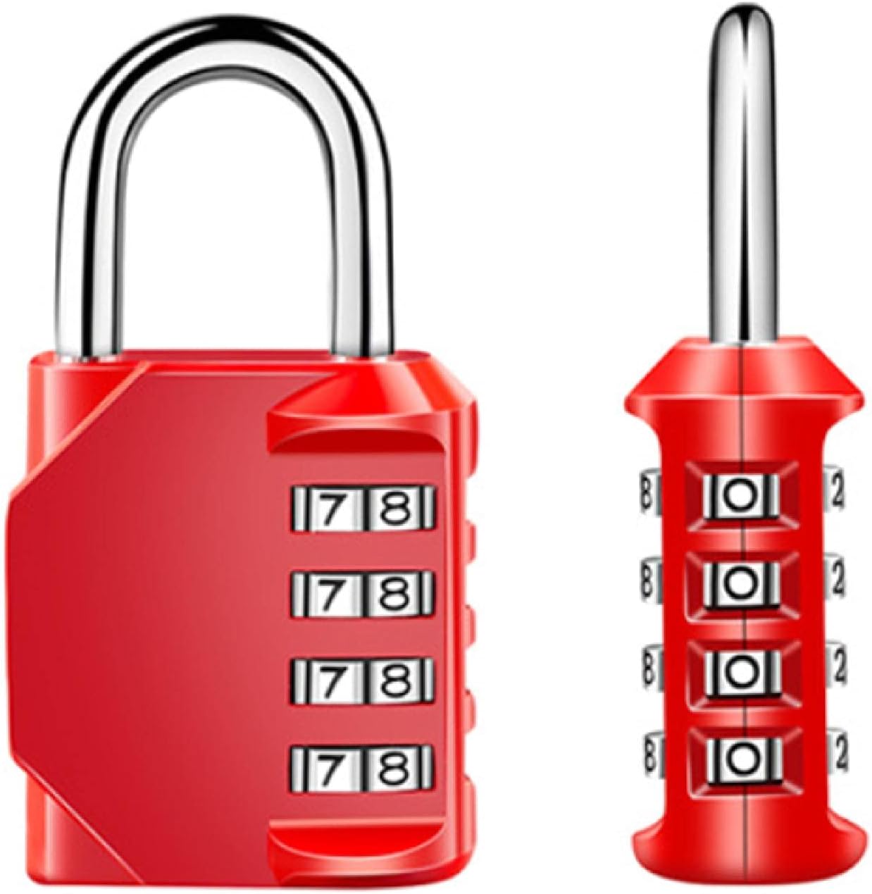 Combination Padlocks 4 Digit Locker Padlocks, Heavy Duty Padlock Weatherproof Outdoor for School Gym Lockers Outdoor Hasp Cabinet Gate Shed Fence 6PCS