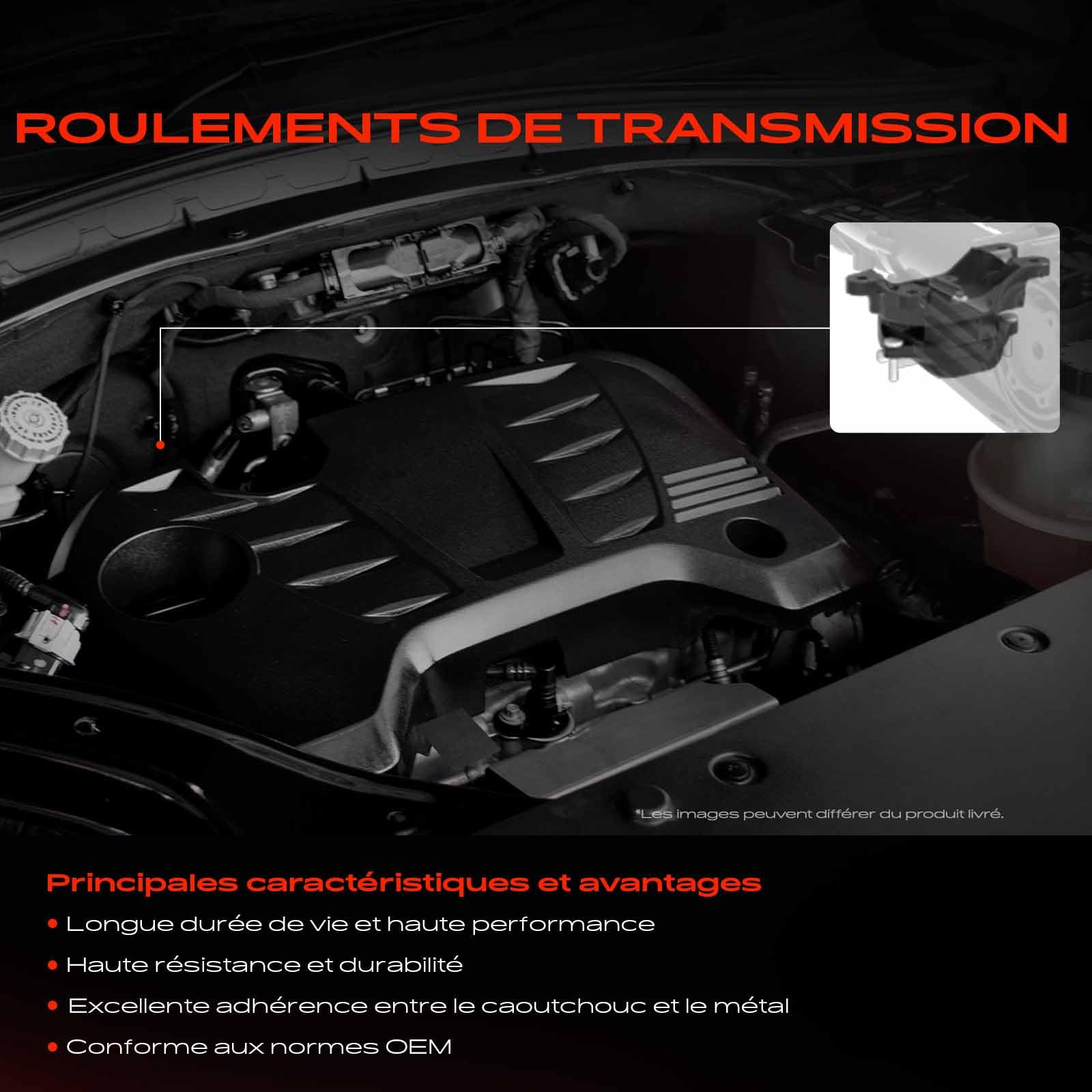 Frankberg 3 supports moteur avantarrière 1236128250 | Compatible avec: R.A.V 4 III A3, R.A.V 4 II A2