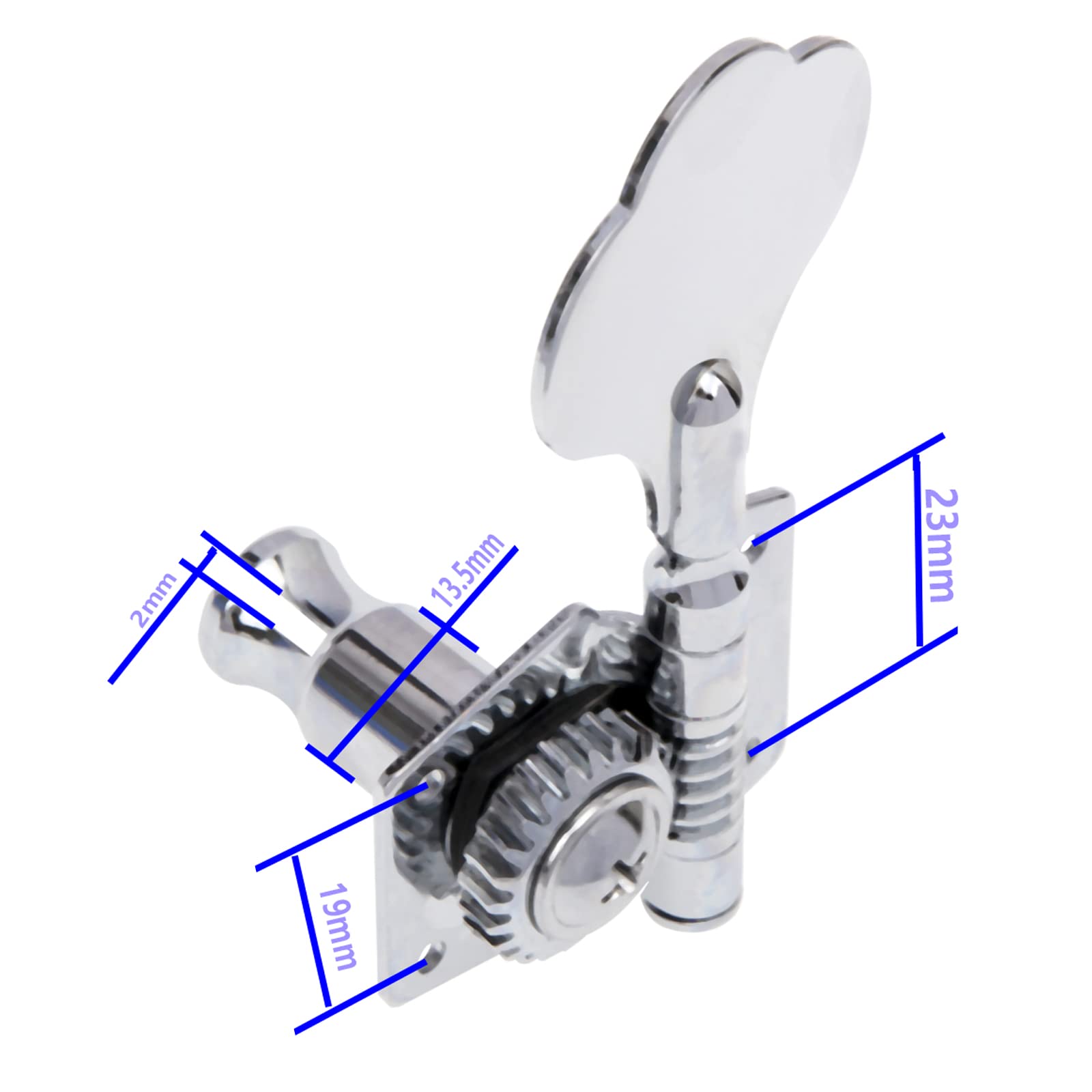 Open Gear głowice maszynowe tunery tuningowe 2 lewe 2 prawe kompatybilne z 4 strunami Fender Precison Jazz gitara basowa (czarne)