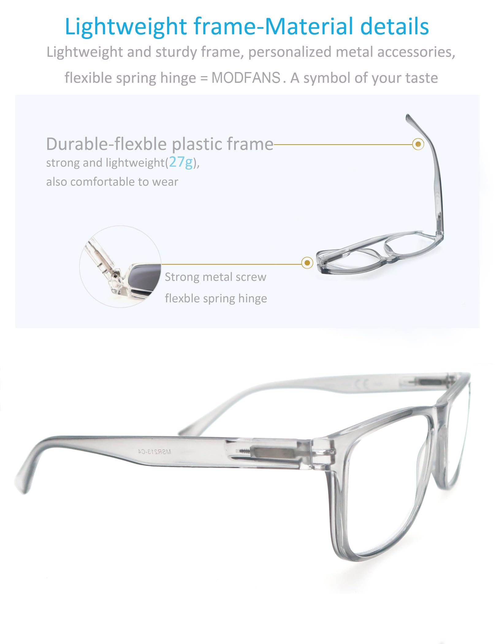 MODFANS Gafas de Lectura para Hombres/Mujeres