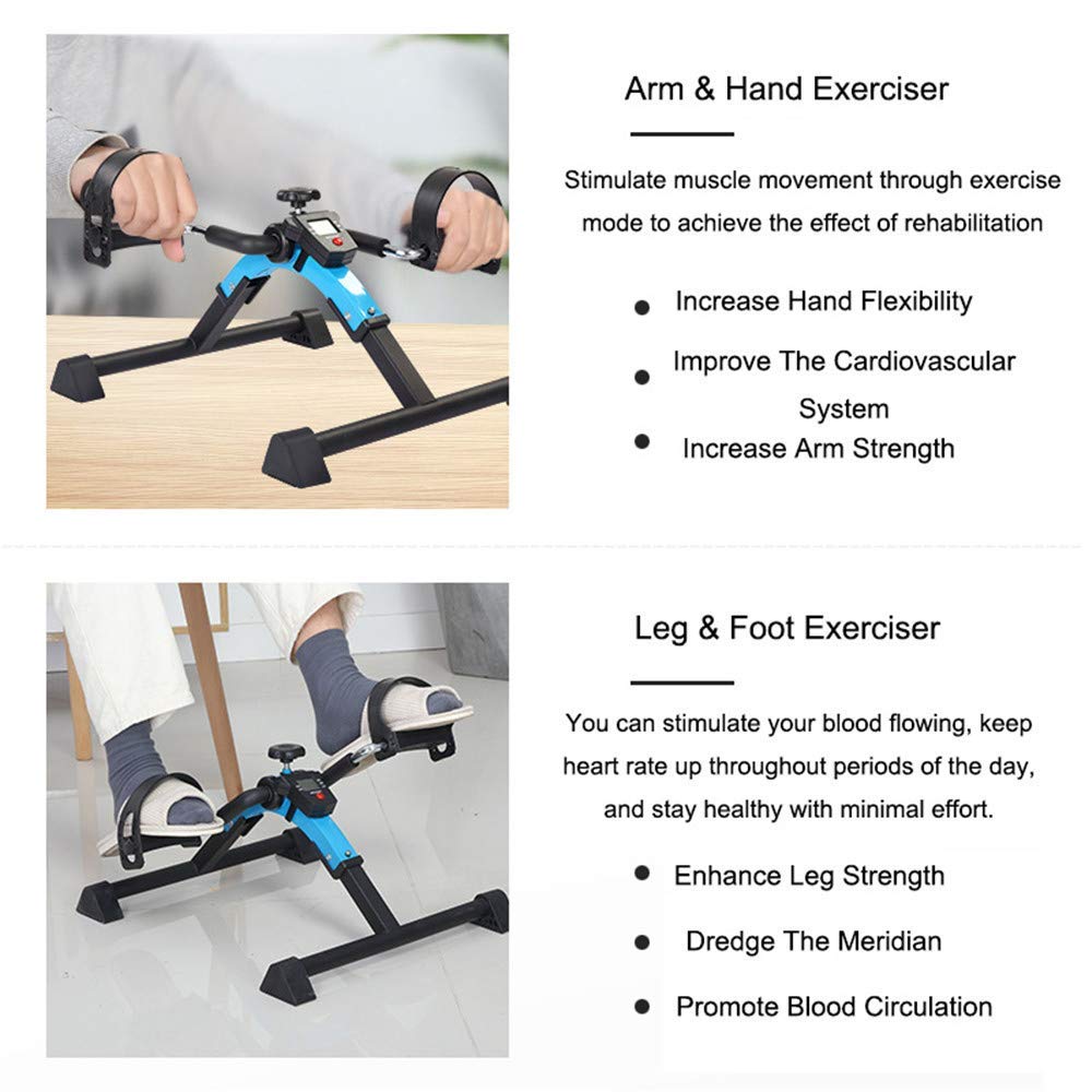 Sprzęt Fitness Składany Rower Treningowy Z Elektronicznym Wyświetlaczem Do Treningu Nóg I Ramion, Sprzęt Rehabilitacyjny Do Ćwiczeń Fitness Dla Seniorów, Osób Starszych, Pacjentów