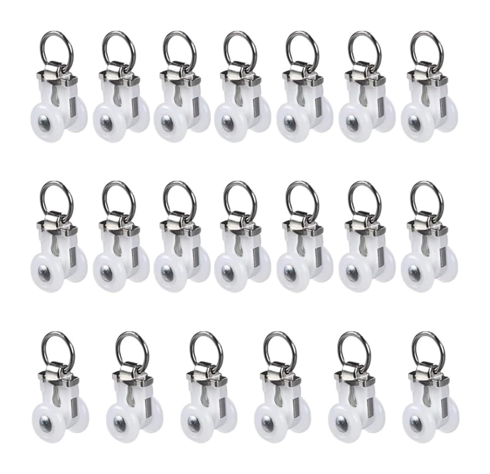 PUYUNA Silent Curtain Track, Aluminum Alloy Rail Pulleys And Runners For Window Tracks(20 PCS)