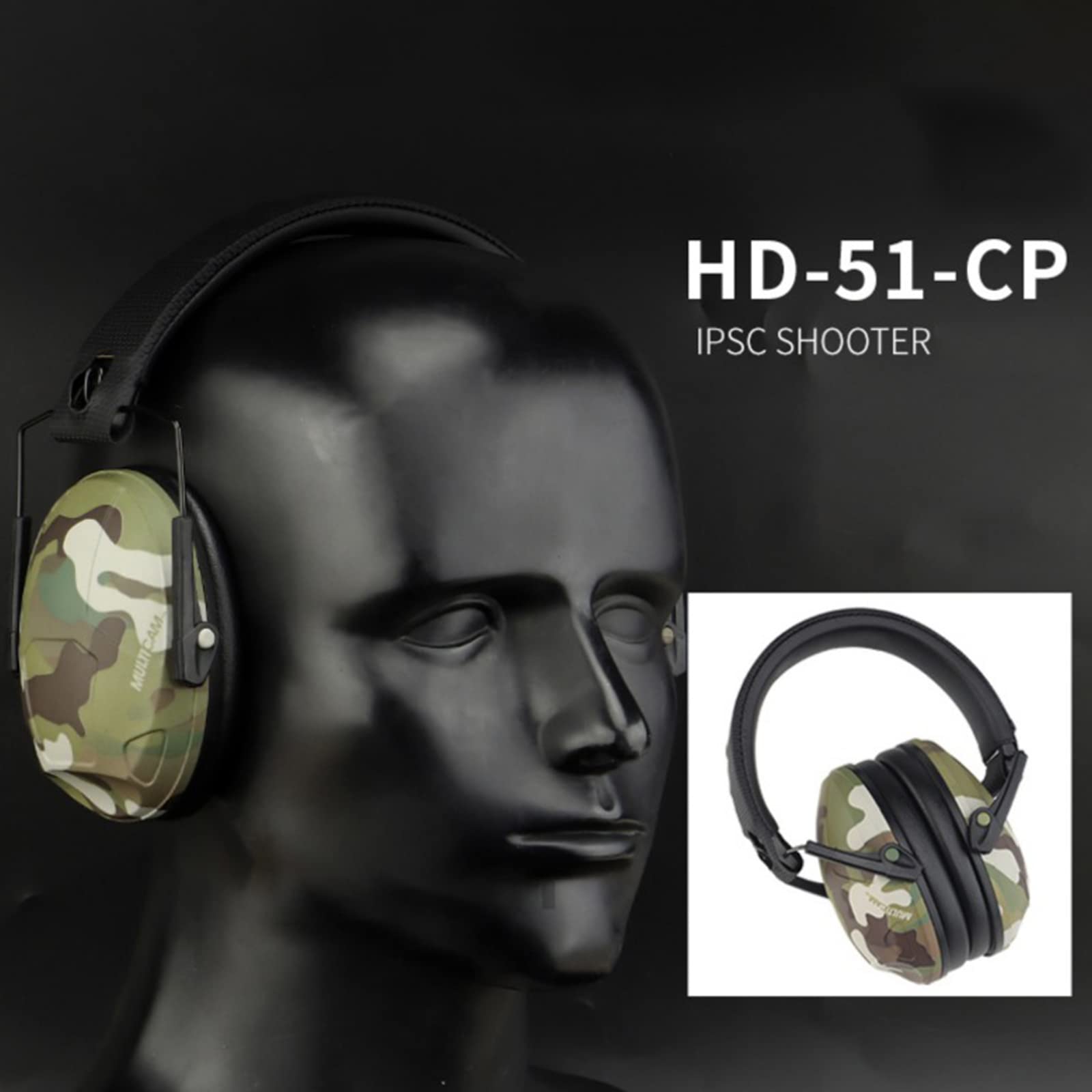 Audífonos tácticos con cancelación de ruido, orejeras tácticas Ipsc, auriculares plegables para disparar al aire libre