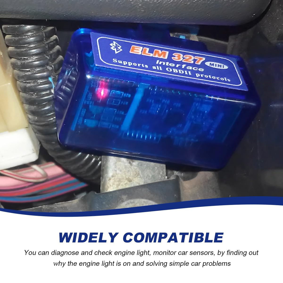 ELM327 OBDII Auto-Diagnose-Scanner, professionelles Mini-Bluetooth-Scan-Werkzeug, Motorfehlercode-Leser, kabelloser Fehlermelder-Schnittstellen-Adapter für die meisten OBD-II-Fahrzeuge, 2 Stück