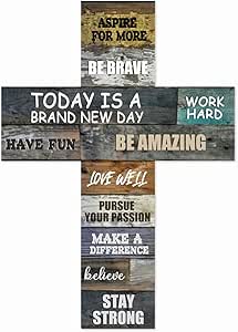 Amazon com: CALUOHO Wall Crosses Christian Bible Verse Crossword Wall