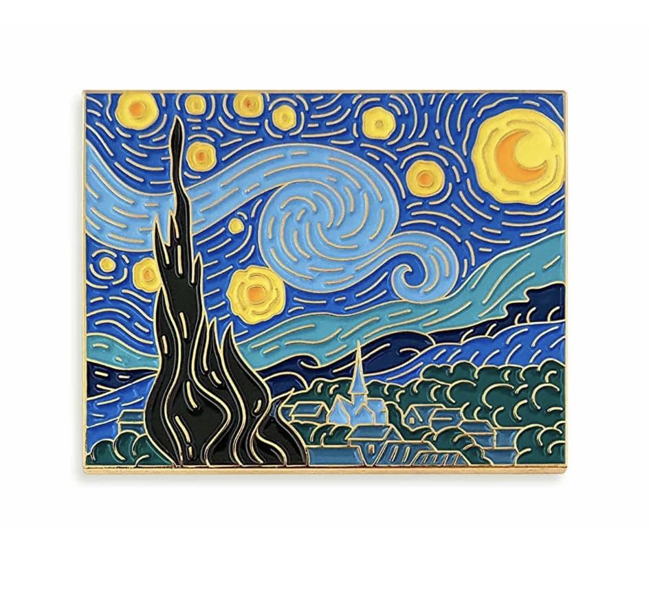 Starry Night - Van Gogh - Enamel Pin - Dot Badges (B0D3F4N2XQ) Amazon Price History, Amazon Price Tracker