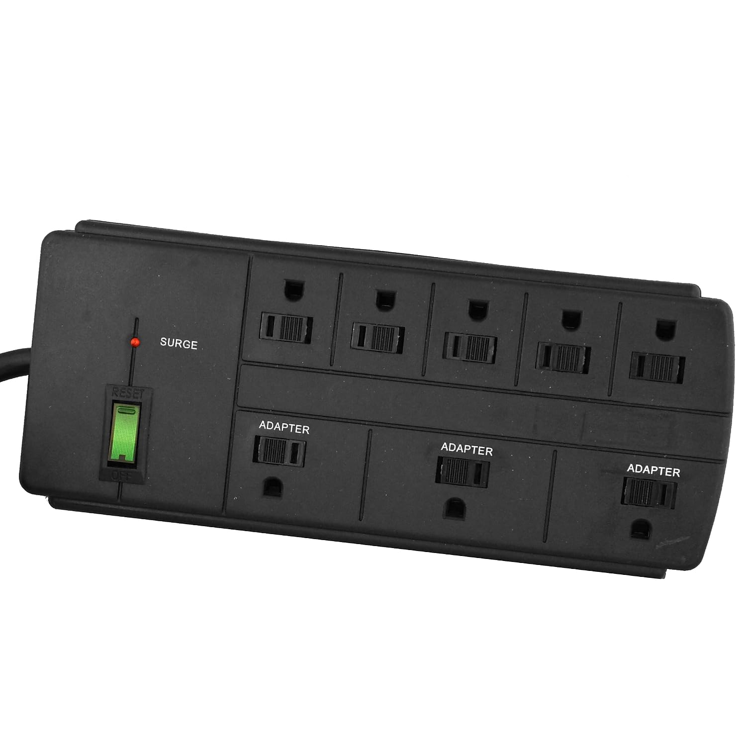 Go Green Power GG-18316BK 8 Outlet Surge Protector, Black