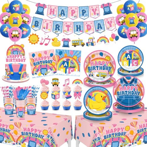 Hand-Drawn Teacher Theme Birthday Decorations for 24 Guests