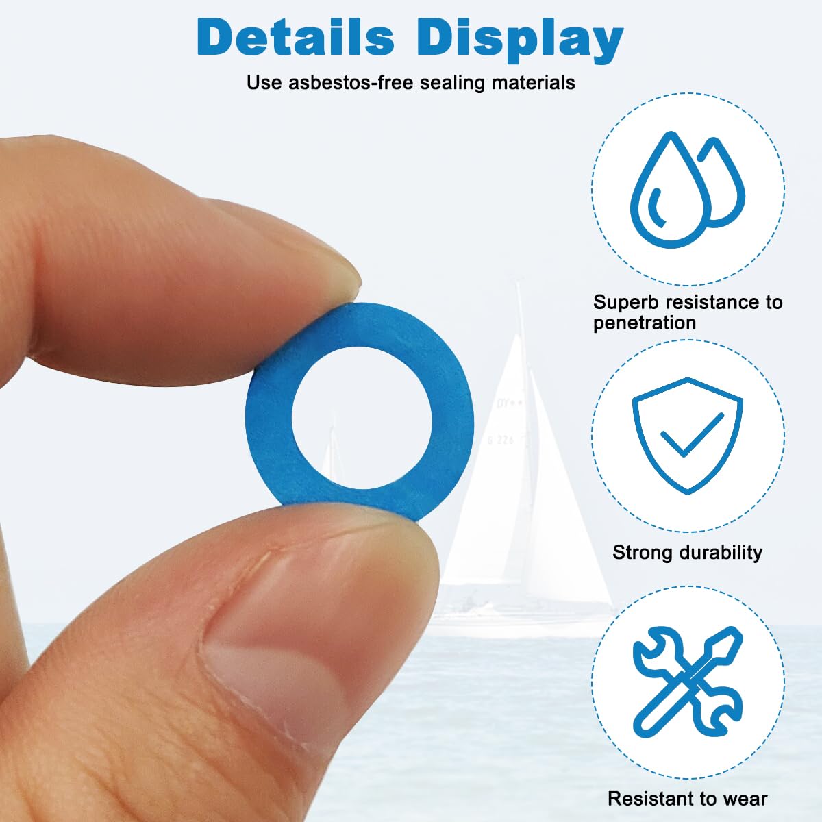 Oil Drain Plug Gasket Assortment 4-Pack OEM Mercruiser Drain Plug - Foto 8