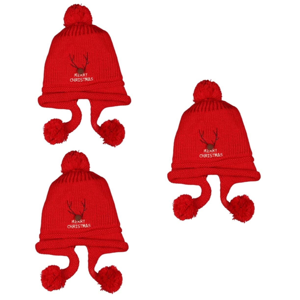 GALPADA 3 Pz Cappello Lavorato a Maglia Bambino Berretto Caldo Cappelli delle Ragazze Cappelli per Bambini Cappello con paraorecchie Cappello con Orecchie Cappello in Maglia per Bambini