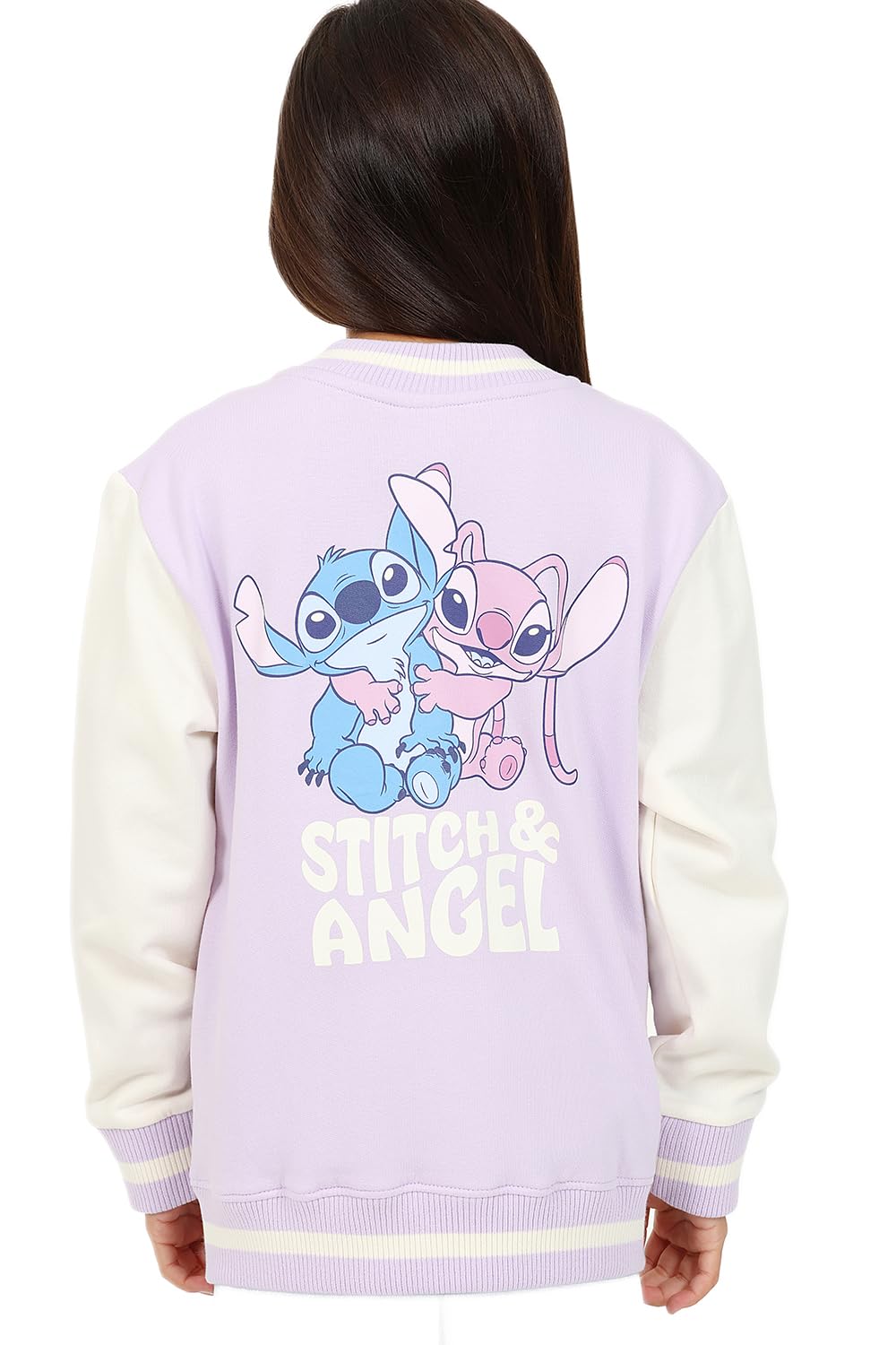 Disney Lilo and Stitch Blouson aviateur universitaire Stitch et Angel Basbeball pour enfants