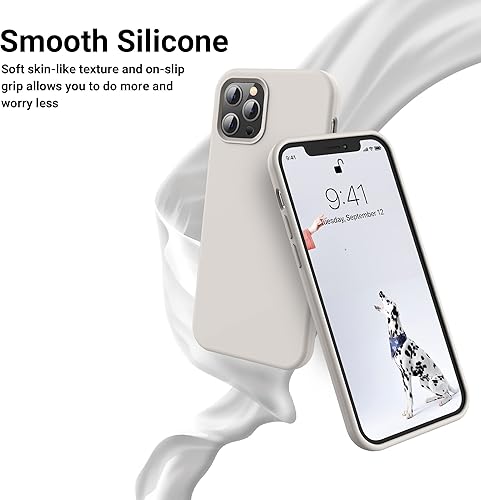 Miniatura 3 de OTOFLY - Funda para iPhone 12 Pro Max de 6.7 (2020), serie sedosa y suave al tacto, silicona líquida suave de alta calidad, carcasa protectora de