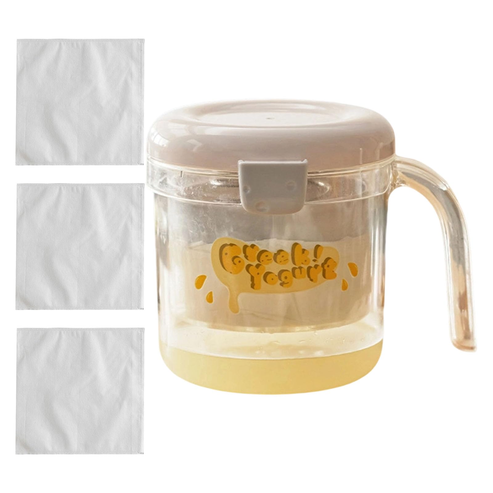 Kalttoy Yogurt Filtering Thick Creamy Yogurts Maker Kitchen Tool Dessert Cheese Yogurt Strainer Kitchen Detachable Strainer with Filter Bags