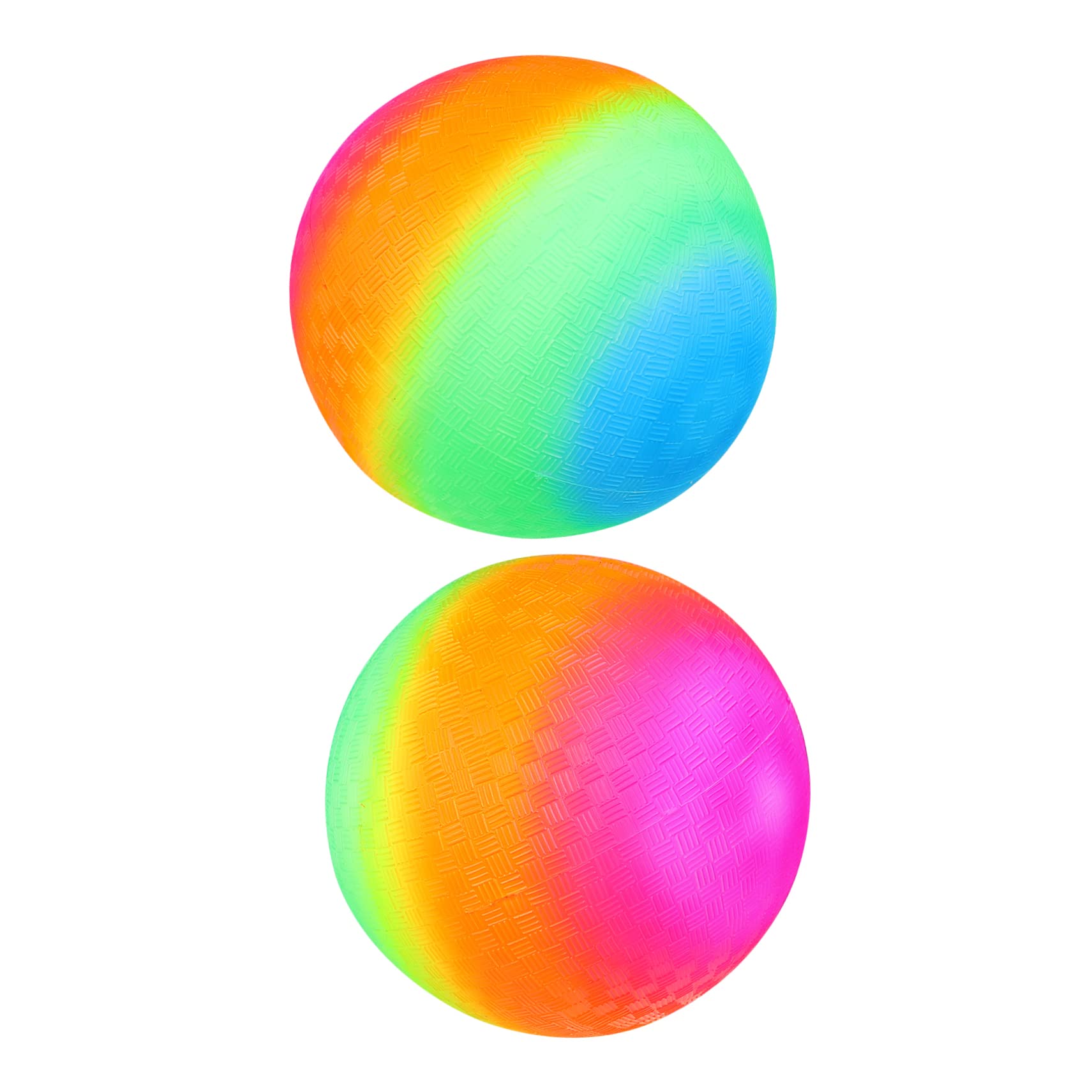 SUPVOX 2Pcs Rainbow PVC Playground Balls Bouncing Balls for Indoor for Sports Games and Festive Events