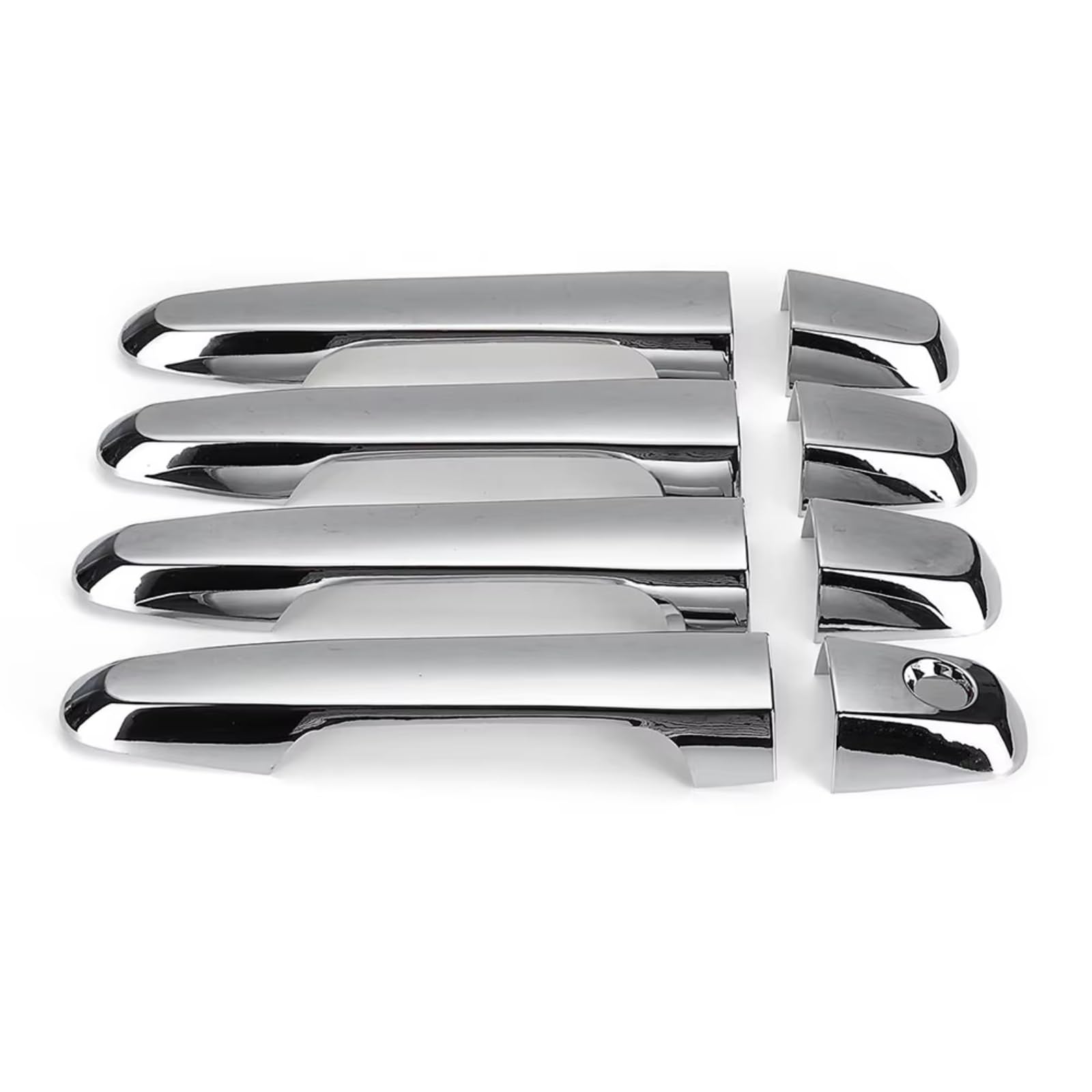 Dspolimv Silver Outer Door Handle Cap Compatible With Mitsubishi For Triton L200 Ml Mn Mq 2005 2006-2017 1Set Black Chrome Exterior Door Handle Cover Trim Car(Silver)