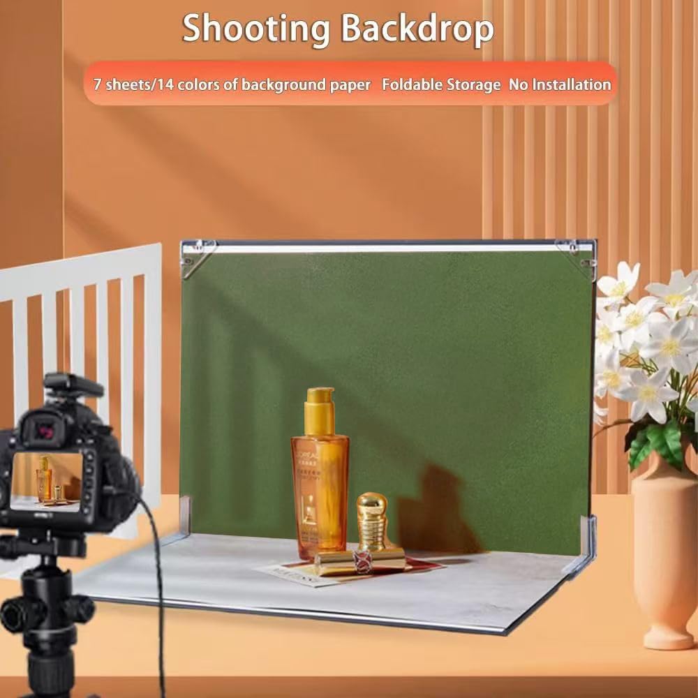 14 szt. 28 sztuk teł do fotografii produktu z zestawem tablicy cieni - tło do zdjęć dla małych produktów spożywczych, biżuterii, kosmetyków. (40 x 29 cm)