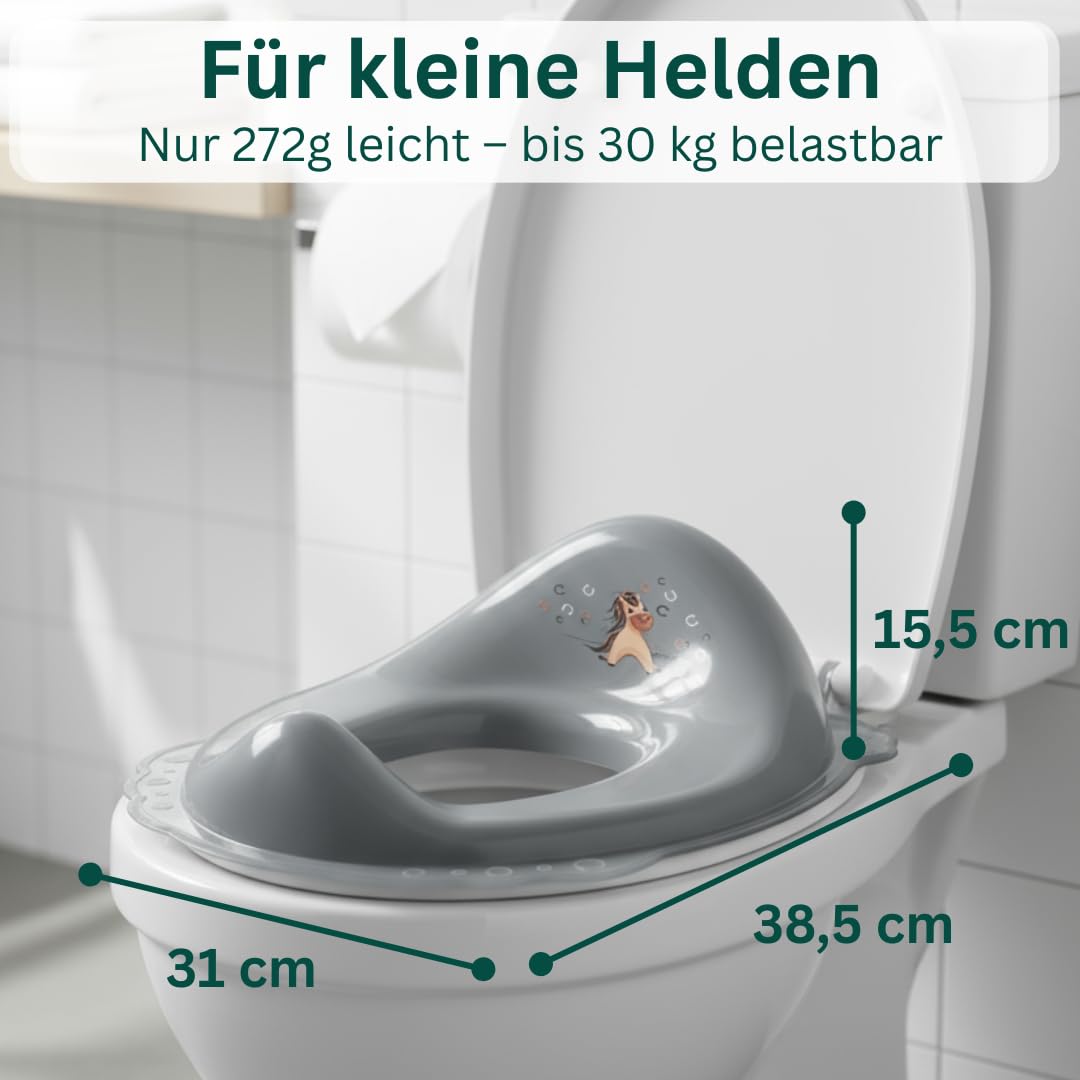 Toilettensitz Kinder Klositz Aufsatz rutschsicher & ergonomisch blau - Toilettenaufsatz Kinder WC Sitz für komfortables sicheres Toilettentraining - Kindertoilettensitzaufsatz ab 2 Jahre