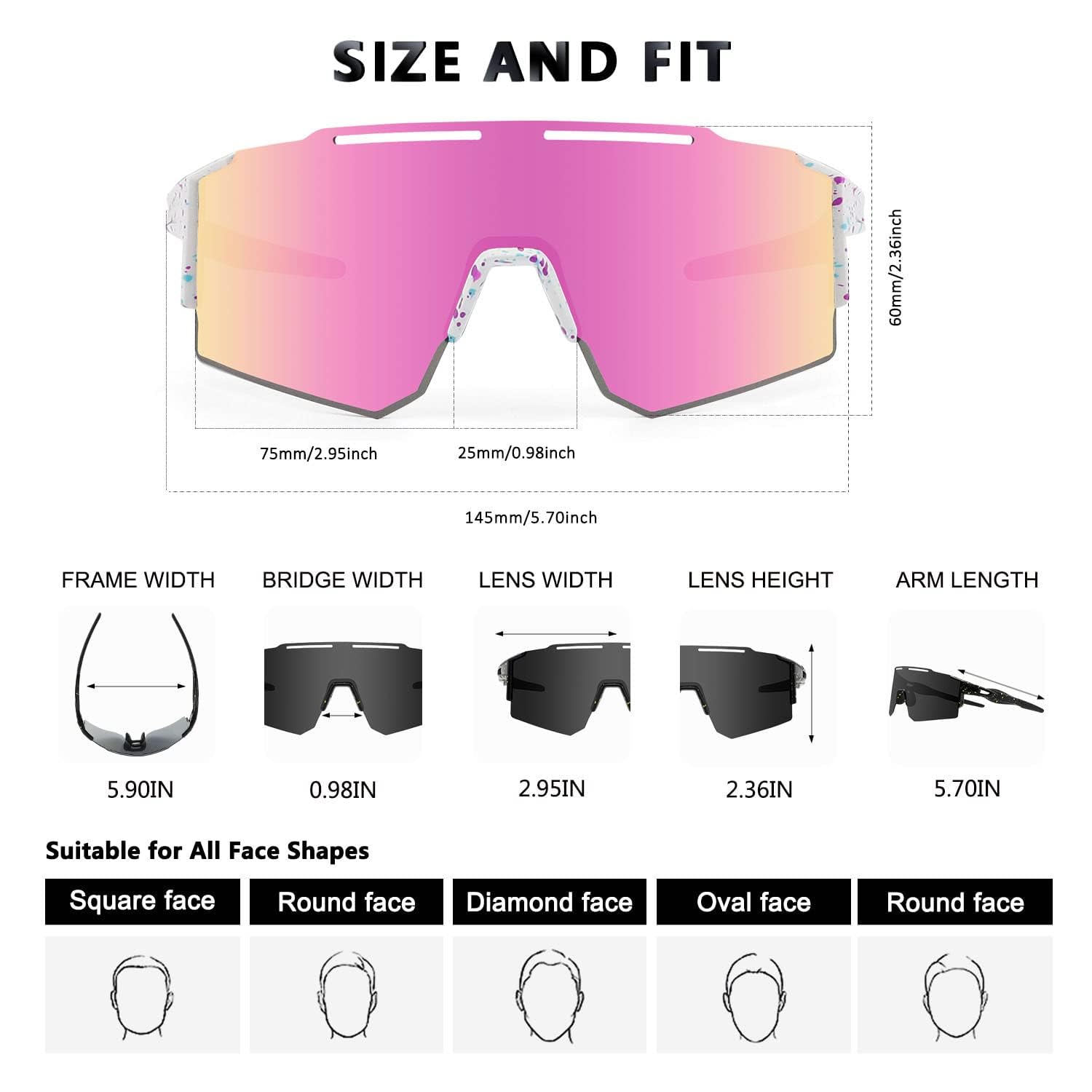Eninedeuisou Baseball Sunglasses for Men Women,Light UV400 Cycling Sports Running Sunglasses Youth Sun Glasses Unisex Adult.