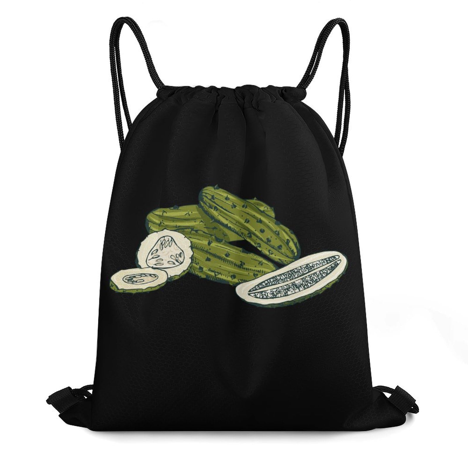 Elegant Pickles Drawstring Backpack Durable Sport Gym Bags Daypack for Men Women 35 * 42cm