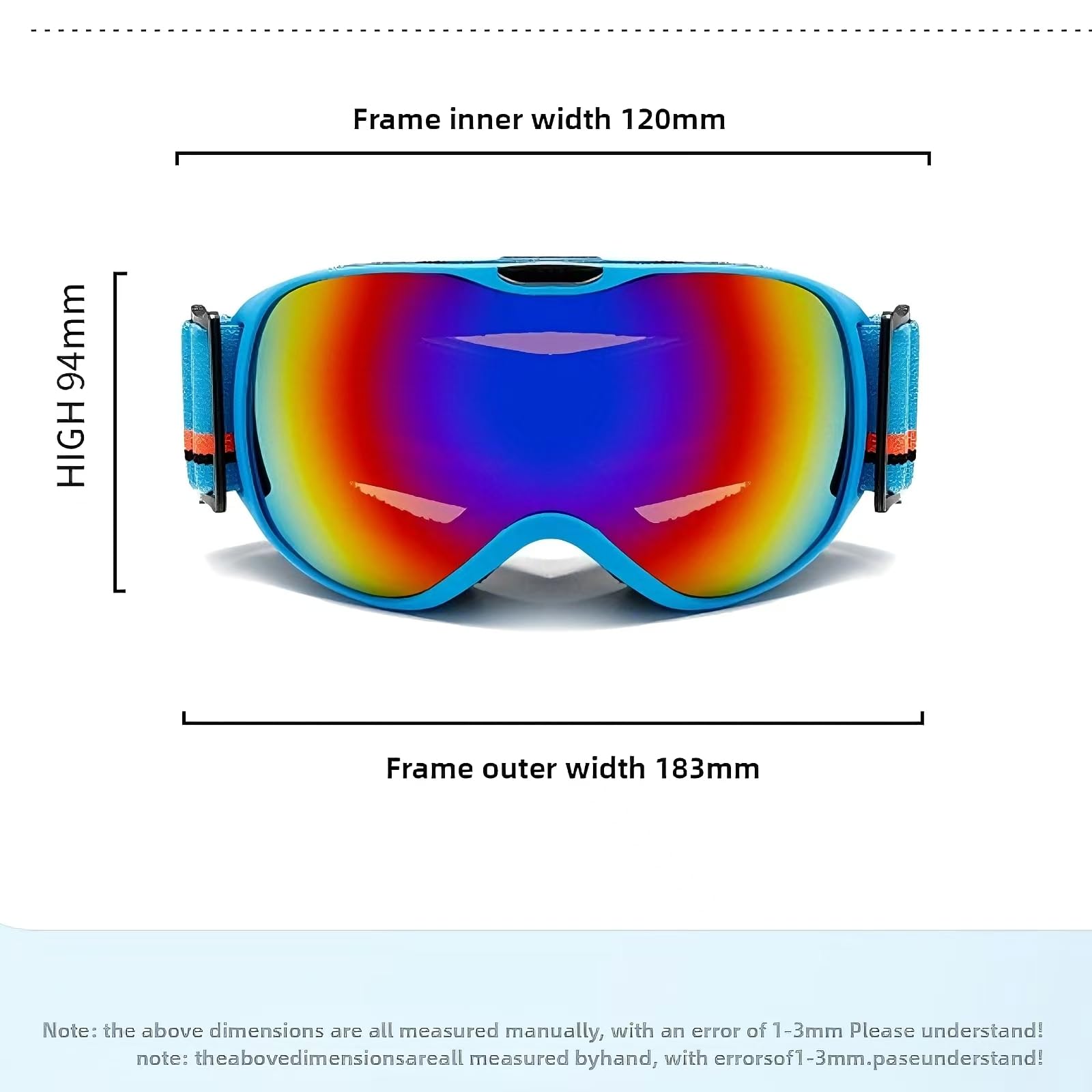 Lunettes de Ski Double Couche Anti-buée HD pour Enfants, pour l'hiver 2024, Peuvent Porter des Lunettes de Ski pour la myopie, afin Que Les Lunettes bénéficient d'une Meilleure Protection