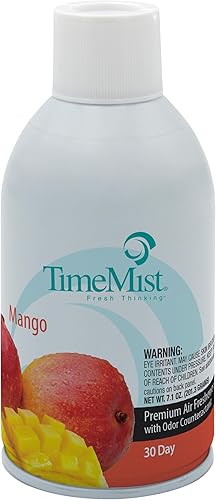 Miniatura 2 de TimeMist 1042810 - Recambios de ambientador medido de alta calidad, aroma a mango, 7.1 onzas (caja de 12), dura hasta 30 días y neutraliza olores