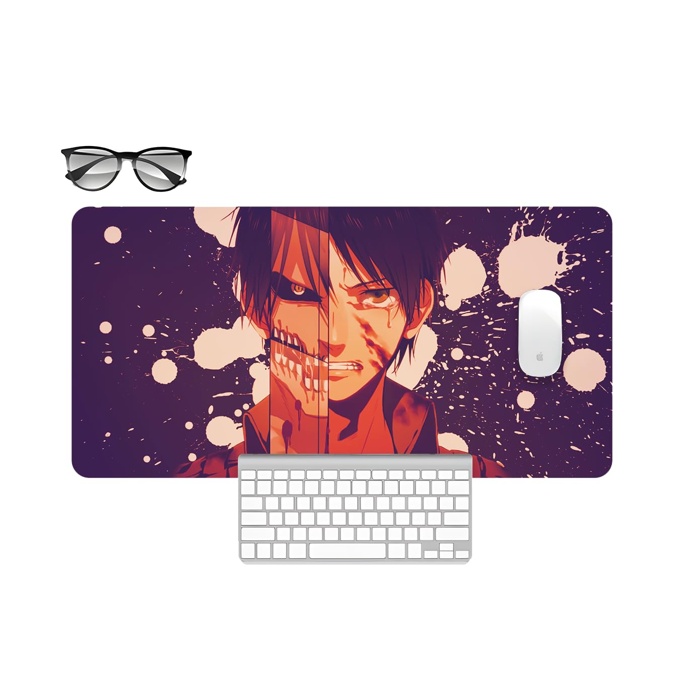 SoulAbiti Attack on Titan Mouse Pad - 23.6 x 11 Inches Desk Pad - Gaming and Workstation Mat for Eren Attack Titan Survery Corps Fans - Non-Slip Rubber Base - Smooth Surface for Precise Control (B0CG34TB2L) Amazon Price History, Amazon Price Tracker