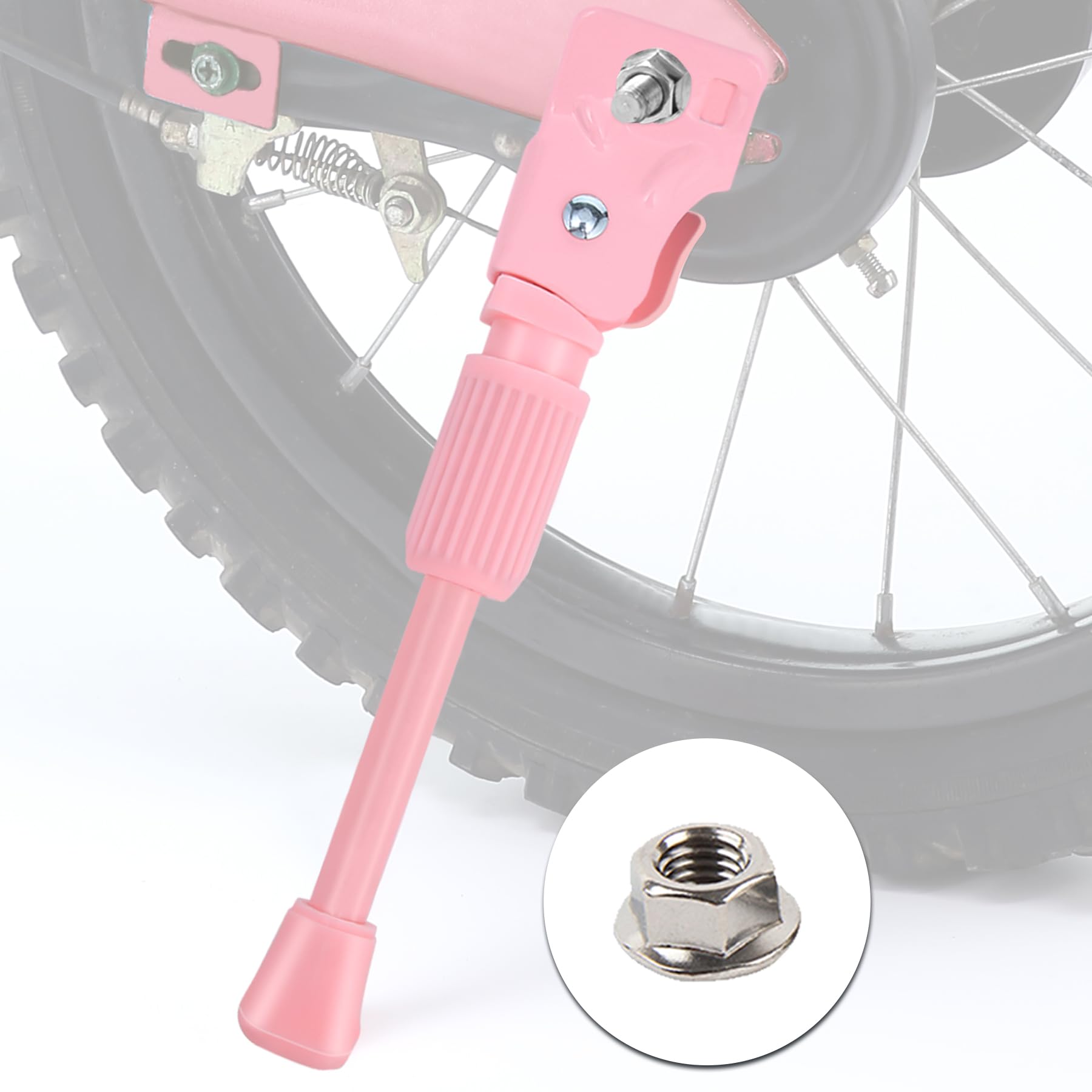 Kids Bike Kickstand Fits 12 14 16 18 20 Inch Bicycles, Aluminum Alloy Kickstand for Kids Bike with Anti-Slip Pad, Universal Fit for Mountain Road Bikes