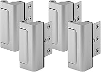 Vista 12 de Prime-Line U 11325 Cerradura de refuerzo de puerta – Añade alta seguridad adicional a tu hogar y evita la entrada no autorizada – Tope de 3 Cromo