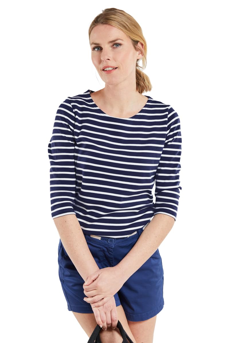 Armor Lux Women's Sailor Suit Guerande T-Shirt, Multicolor (Bi8 Rich Navy/White Bi8 Rich Navy/White), 8