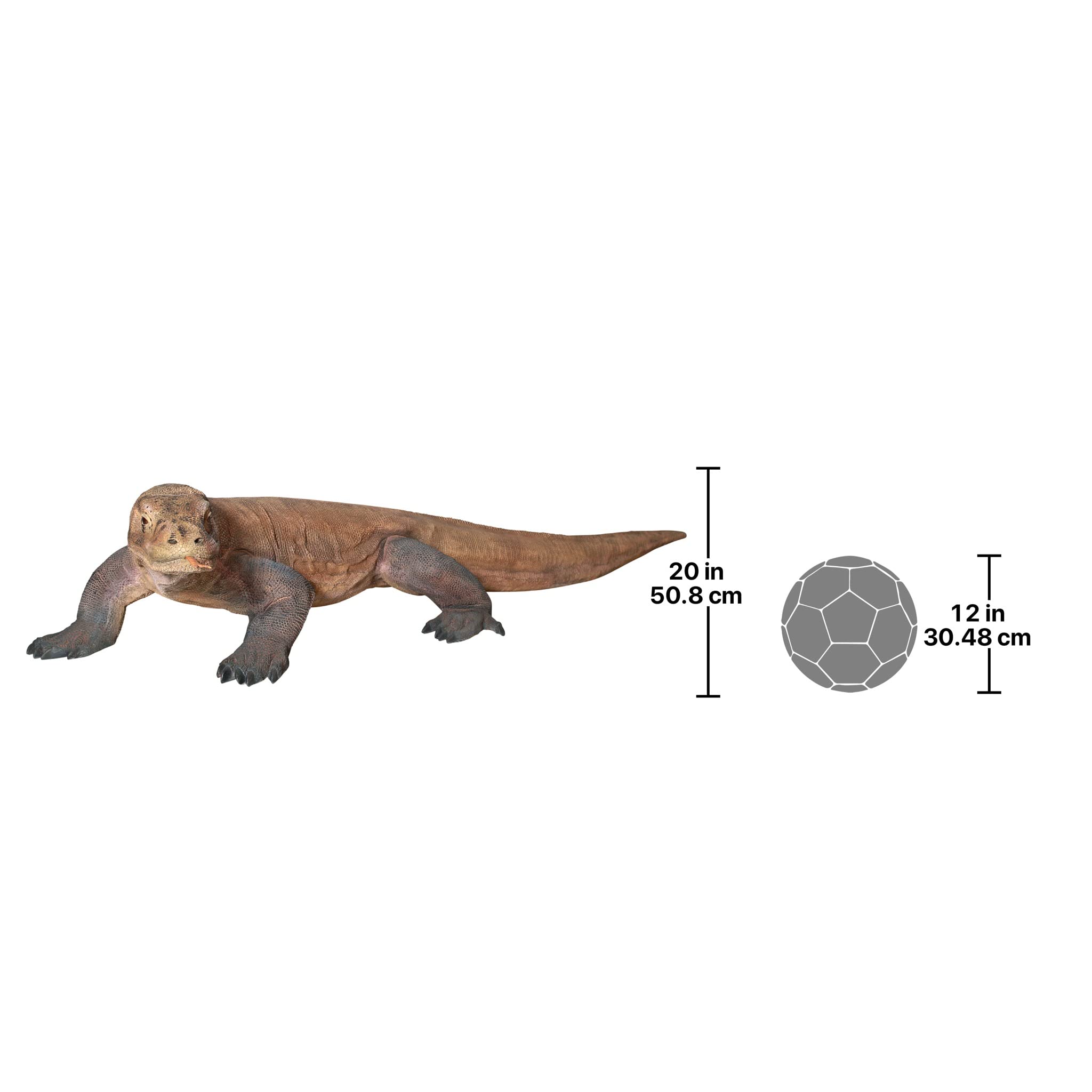【木彫り・リアル造形】コモドドラゴン オブジェ（全長52cm） アジアン雑貨 バリ 木彫り 動物 オブジェ 木彫りのコモド