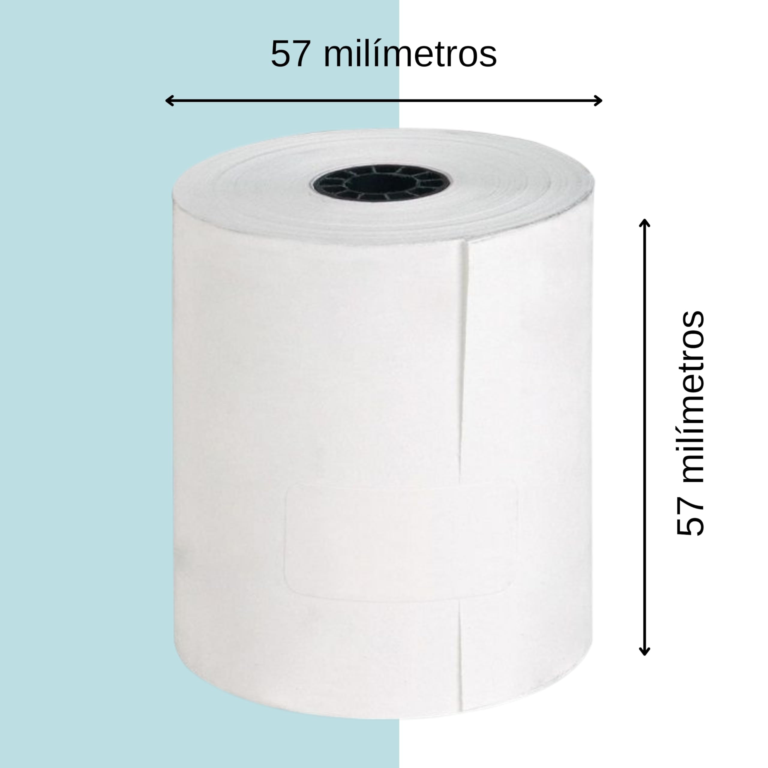 Rollo de Papel Térmico Premium Double Dragon 57 x 57 mm para Impresora EPOS, Terminal POS, Cajeros Automáticos Térmicos [Paquete de 20]