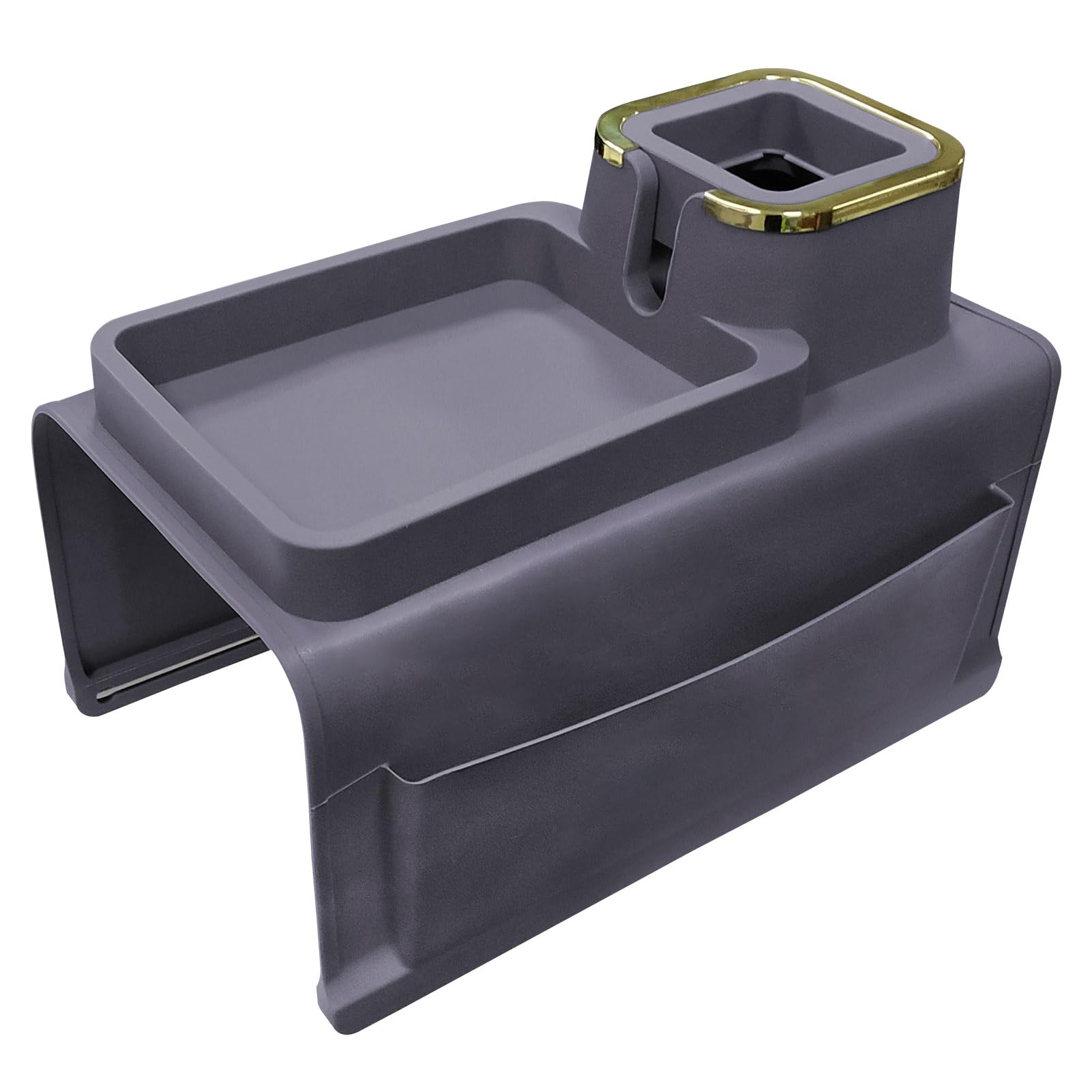 IULONEE Organizer Per Bracciolo Divano Vassoio Per Divano Antiscivolo Divano Borsa Portaoggetti Pieghevole Vassoio Da Bracciolo con Portabicchieri per Divano Braccio Sedia Reclinabile (Grigio)