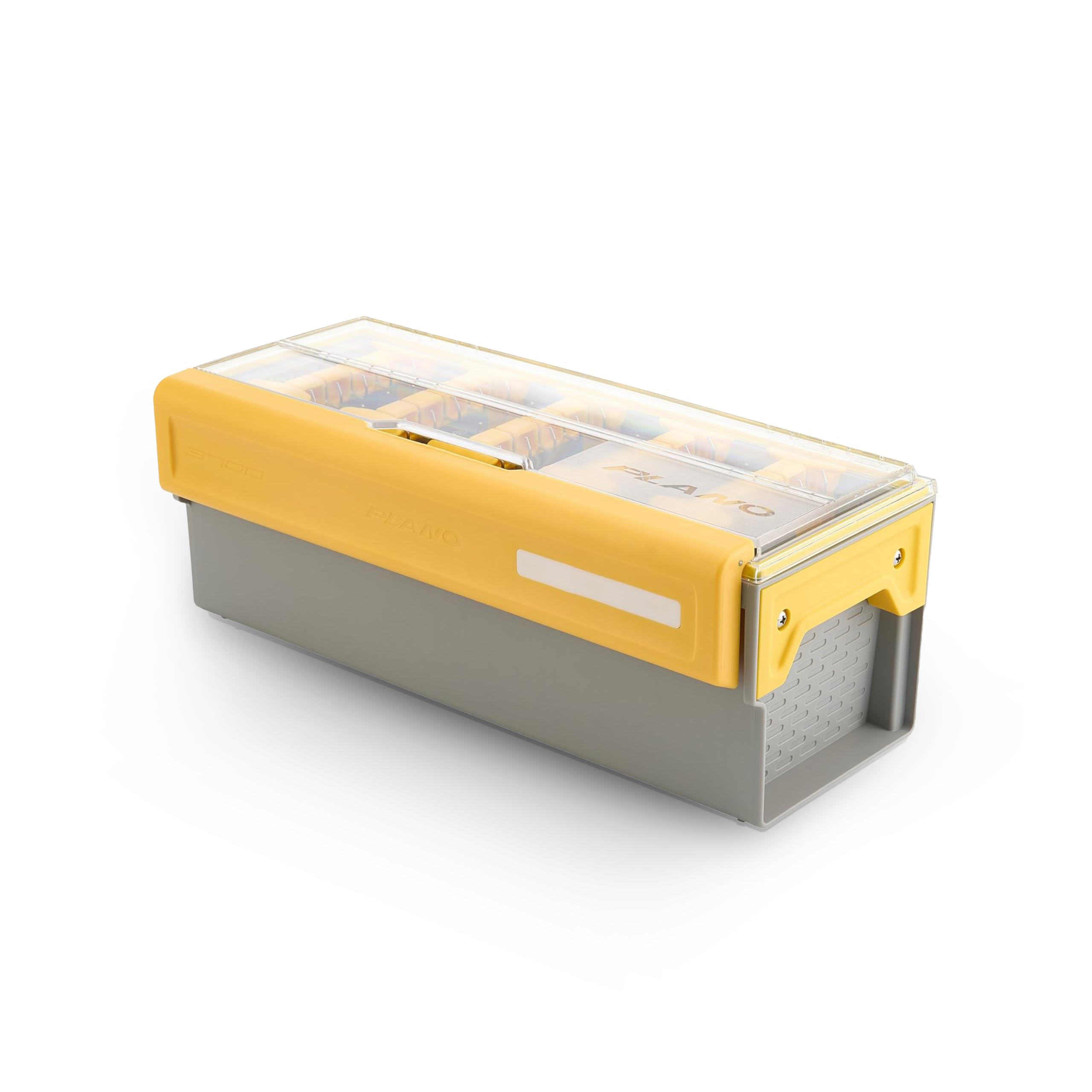 Plano Edge Frog Bait Utility Box, Gray/Yellow, Holds Up to 50 Individual Frog Baits, Tackle Accessory Storage, Waterproof and Rust-Resistant Bait Storage Container โ image 1