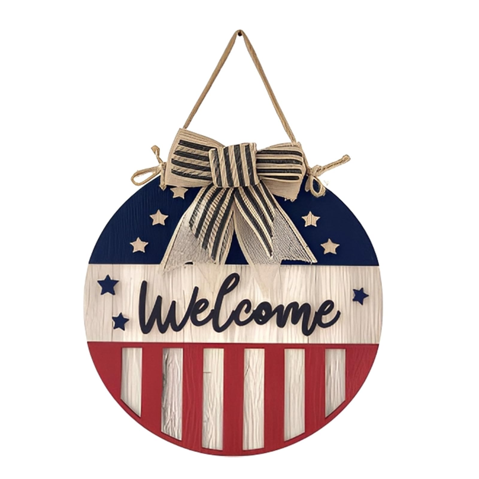 hogtnd Rural Farmhouse Welcome Sign Round Wooden Wall Decor for Home Entrance Garden Entrance 13" Wreath Funny Entrance Sign