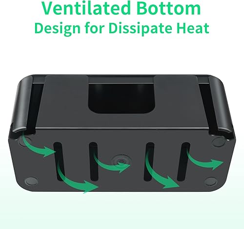Miniatura 5 de Caja organizadora de cables, organizador de cables para regletas de alimentación, protector de sobretensiones, cable de extensión y gestión de