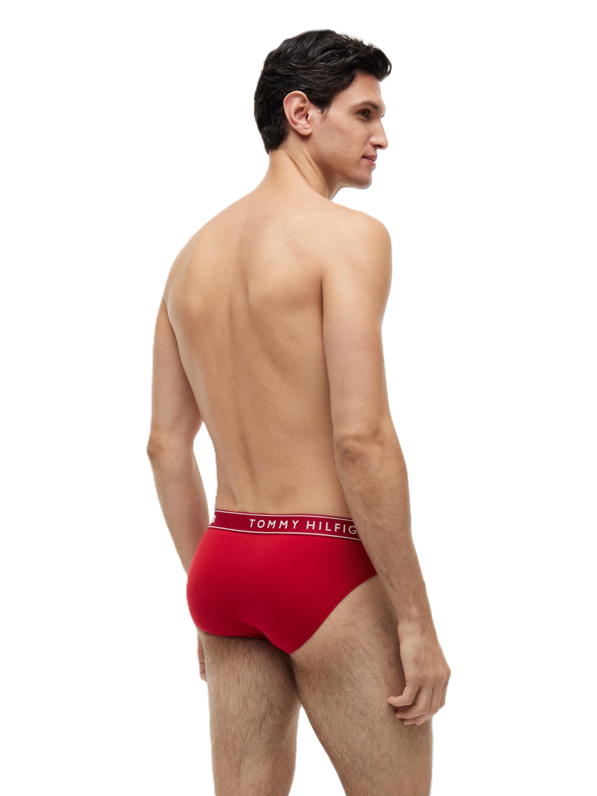 Tommy Hilfiger Uomo Slip Hipster Confezione da 3 con Fascia con Logo