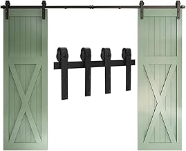 Wolfbird 243 cm Iron for Sliding Door Kit, Interior Sliding Door Accessories, Soft and Quiet, Easy to Install, Fits Double Door Style 1