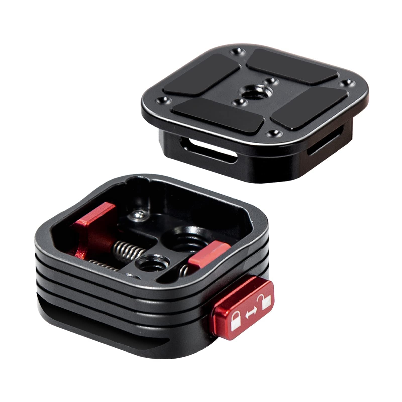 TERRIFI Universal Tripod Base Quick Mounting Plate Head, Quick Release System QR Plate with Arca Swiss Slot Universal 1/4" to 3/8" Screw, Perfect for Tripod/Monopod/Camcorders