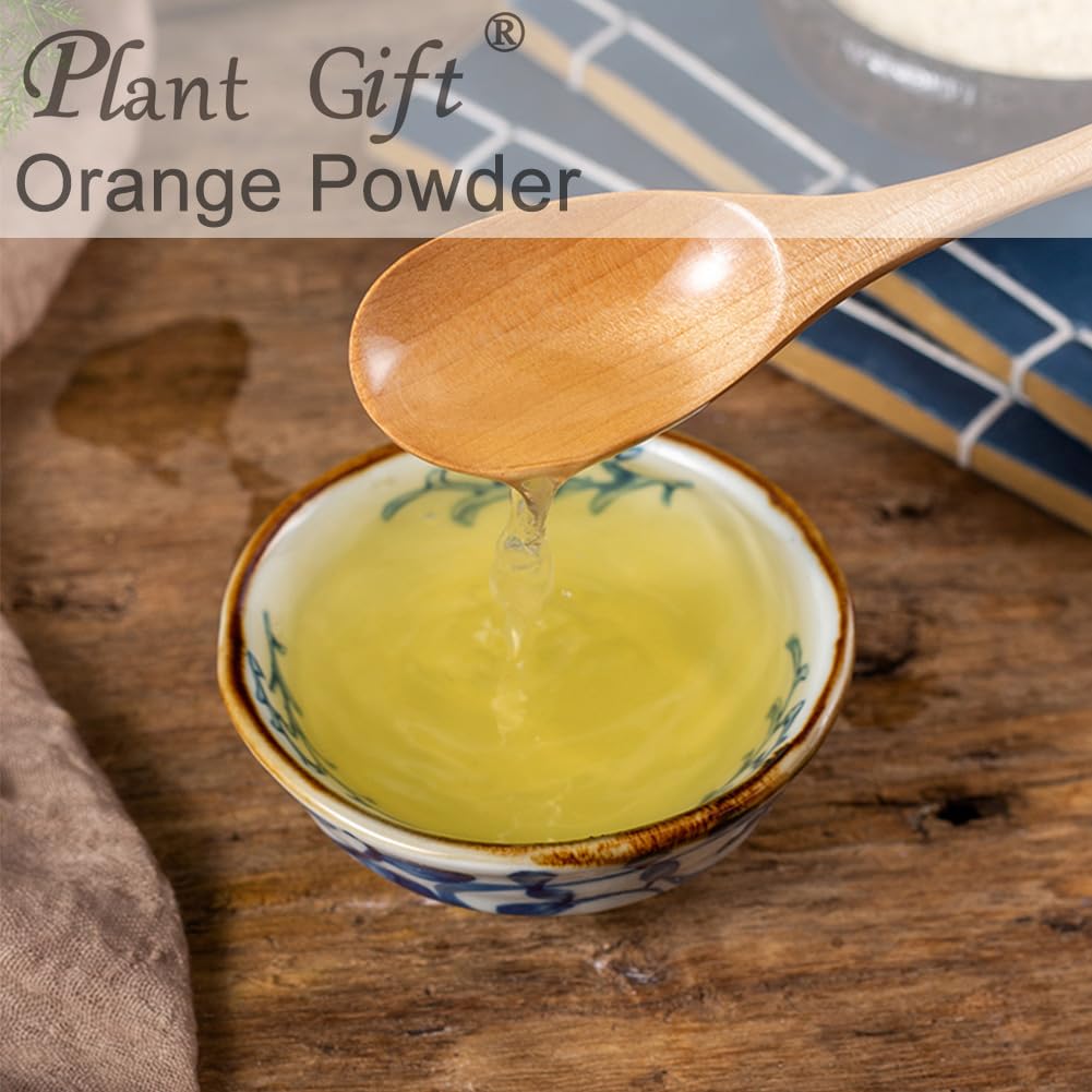 Plant Gift 100% Pure Orange Powder 香橙粉 Polvo dietético natural, batido, bebida, café y horneado para el mejor sabor, libre de OGM 100g