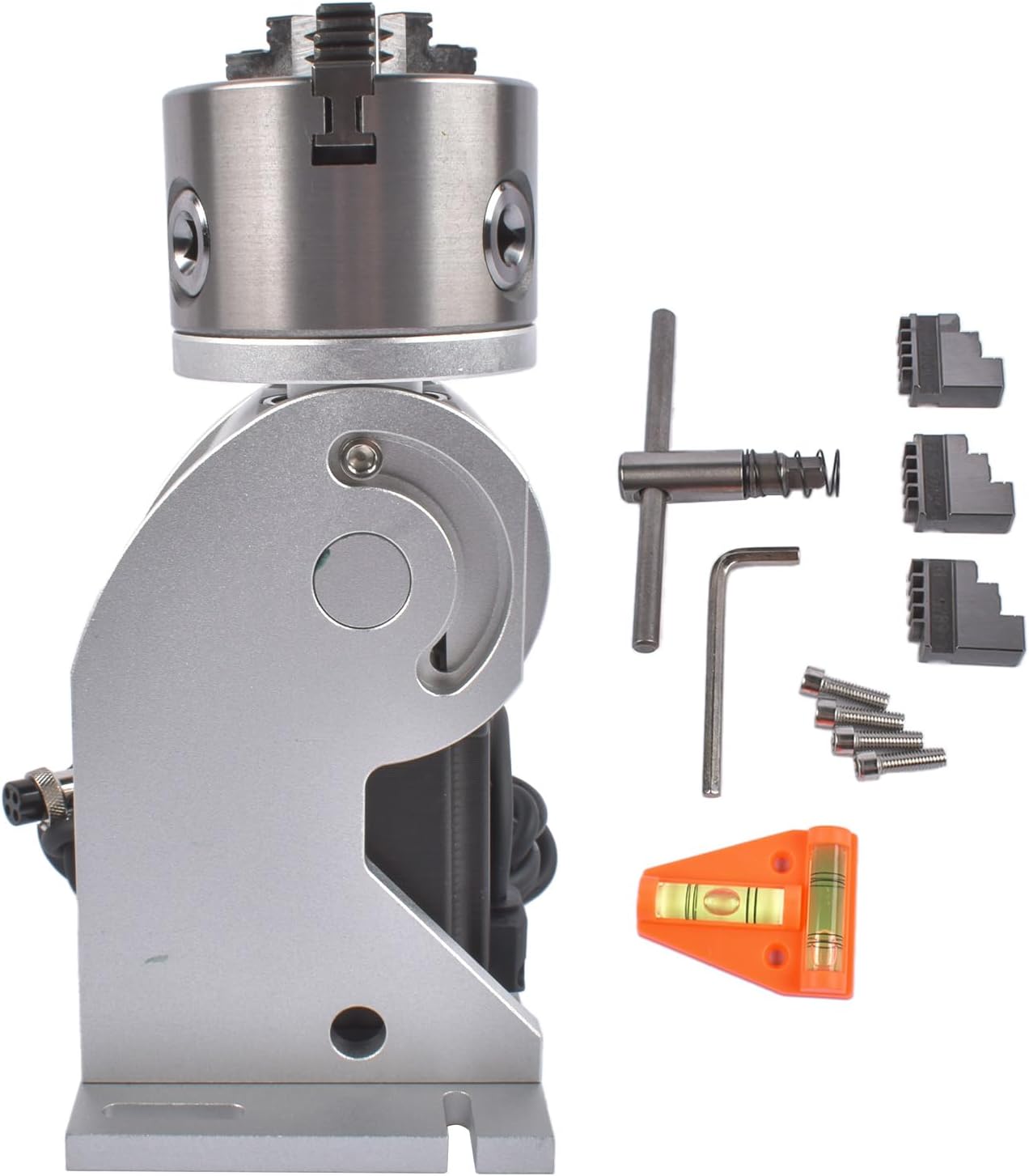 Rotary Axis Tool 80mm 3 Jaw Rotary Attachment Replacement for Metal Carving Engraving Marking Machine