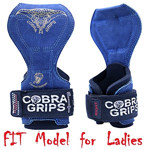 Image of Cobra Grips Weight Lifting Gloves with Adjustable Neoprene Padded Wrist Wraps - Heavy Duty Alternative to Power Lifting Hooks for Deadlifts