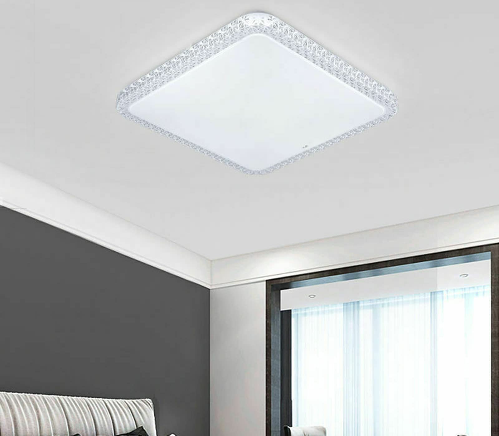 CLICLED Plafoniera LED Da Soffitto Quadrata 80W Luce Fredda Effetto Cielo Stellato 806