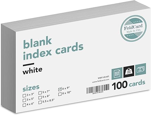 Miniatura 11 de Tarjetas de índice gruesas en blanco, perfectas para tomar notas, tarjetas flash y de visita, listas de compras y tarjetas de recetas, información