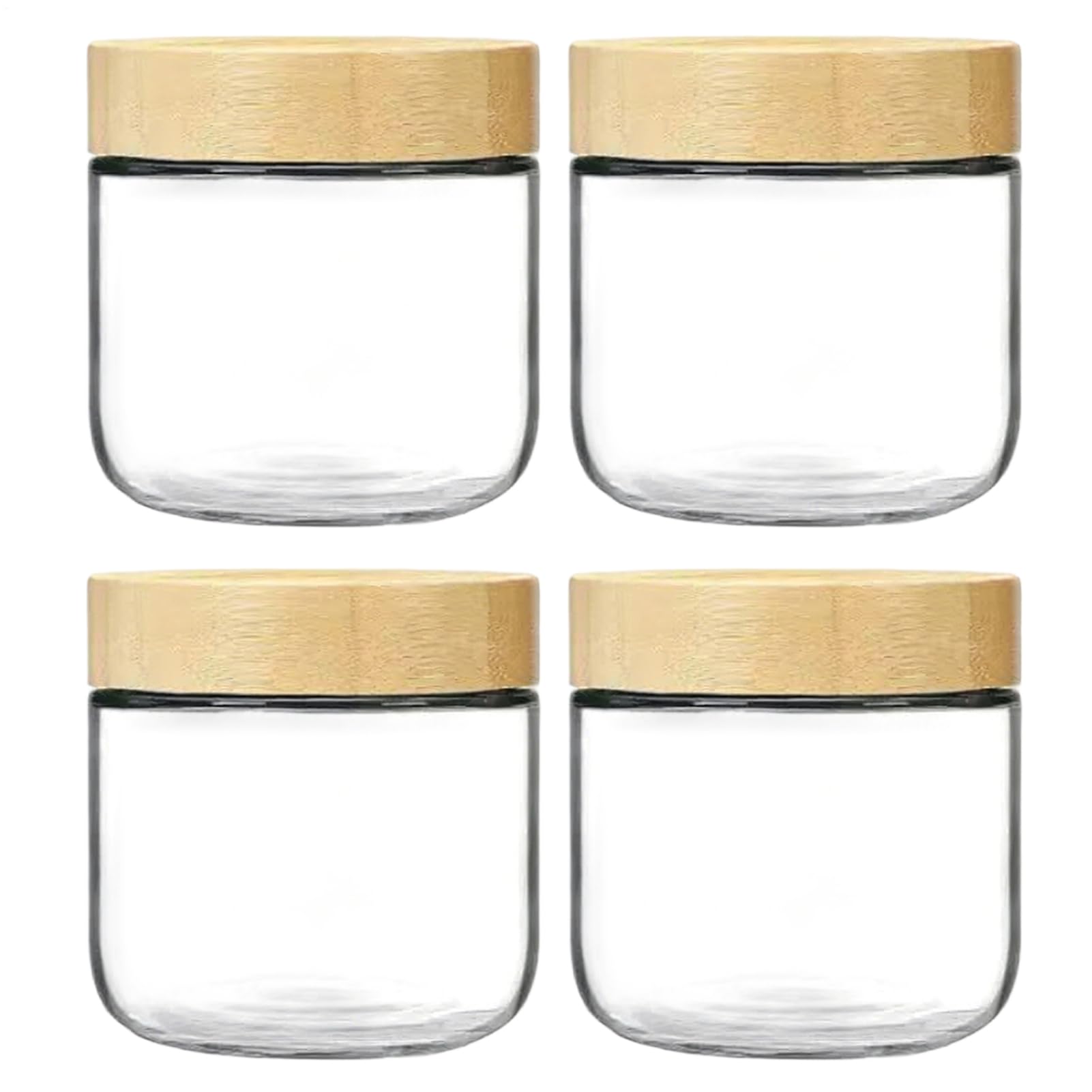 Barattolo Per Overnight Oats 4 Barattoli in da 300ml con Apertura Larga per