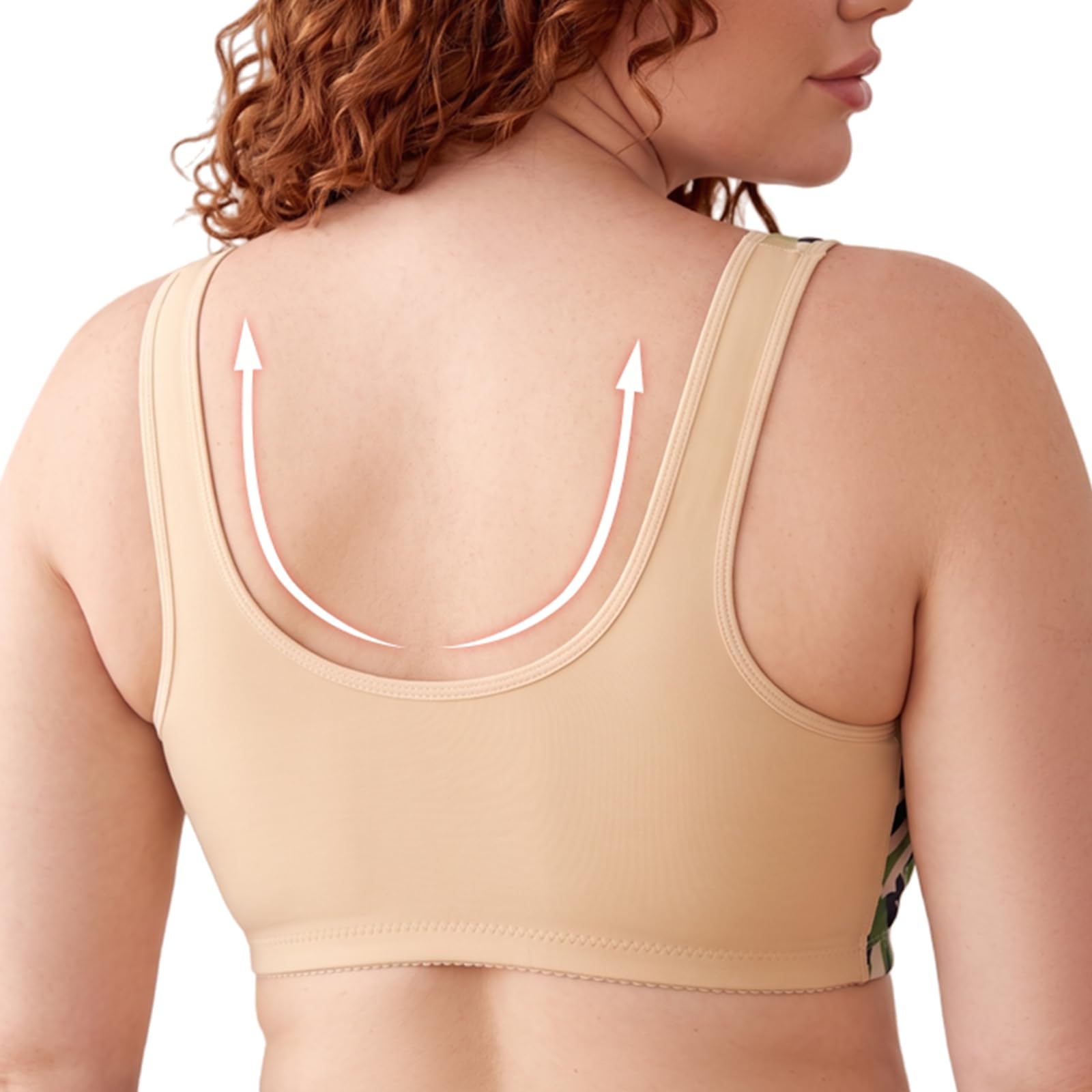 Reggiseno Donna Senza Ferretto Pacco da 4 Reggiseni con Chiusura Davanti E Spalline Larghe Taglie Forti Curvy Bralette Morbido Comodo Minimizer per Seno Grande E Cadente
